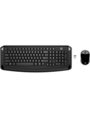 Kit teclado + mouse raton hp 300 wireless inalambrico