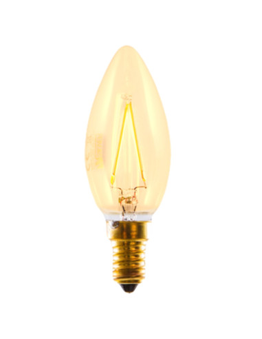 Bombilla led silver electronic filamento edison vela 3w20w -  e27 -  2.200k -  320º -  300 lm -  luz extra calida -  a++