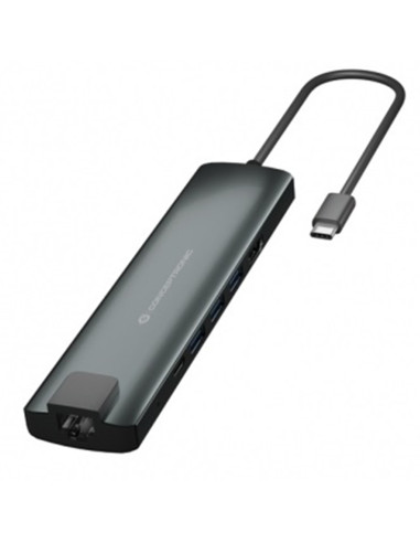 Adaptador conceptronic usb tipo c 9 en 1 hdmi -  usb - c -  pd -  usb 3.0 -  sd -  micro sd -  rj45