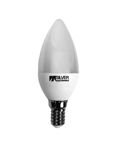 Bombilla led decorativa silver electronic vela 6w65w -  e14 -  5000k -  550 lm -  luz extra calida -  a+