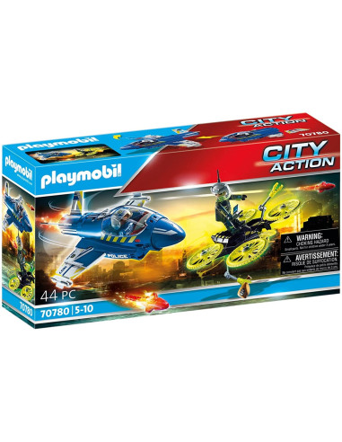 Playmobil policia avion : persecucion dron