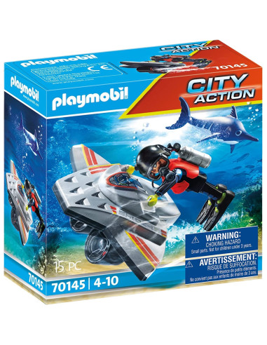 Playmobil maritimo : scooter de buceo en operaciones de rescate