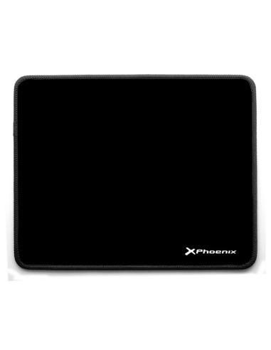 Alfombrilla phoenix phmousepad - s para mouse raton tamaño s 280 x 220  x 3 mm silicona suave antideslizante negro