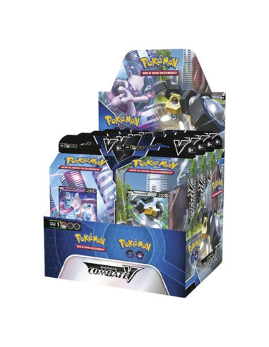 Juego de cartas pokemon tcg pokemon go baraja de combate mewtwo & melmetal 8 unidades español