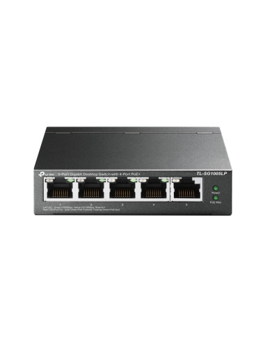 Switch 5 puertos tp - link tl - sg1005lp 10 - 100 - 1000 4 puertos poe+