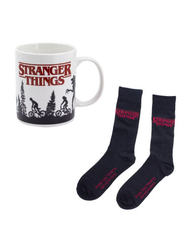 Set taza y calcetines paladone stranger things logo