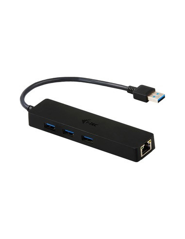 Hub i - tec usb 3.0 delgado con 3 puertos usb 3.0 y ethernet glan rj - 45