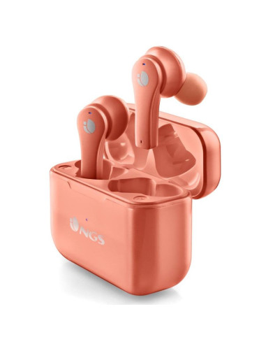 Auriculares inalambricos ngs artica bloom coral bluetooth 5.1 + estuche de carga - coral