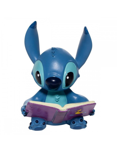 Figura enesco disney stitch con libro