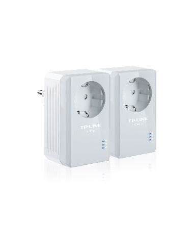 Pack x2 adaptadores de red linea electrica 500mbps powerline con enchufe tp - link