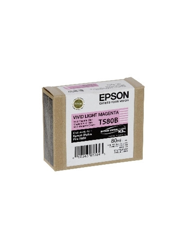 Cartucho tinta epson t580b magenta vivo claro 80ml stylus pro 3880