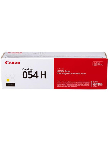 Toner canon 054h amarillo 2300 pag lbp622 -  mf641 -  mf644 -  lbp621 -  lbp623 -  mf641 -  mf643 -  mf645