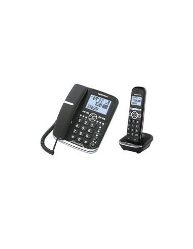 Telefono sobremesa + inalambrio dect daewoo negro -