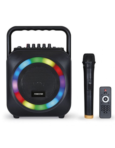 Altavoz portatil fonestar box - 35led bluetooth -  karaoke -  usb -  sd -  microfono inalambrico -  35w rms