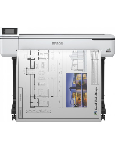 Plotter epson surecolor sc - t5100 a0 36pulgadas -  2400ppp -  1gb -  usb -  red -  wifi -  wifi direct -  pedestal