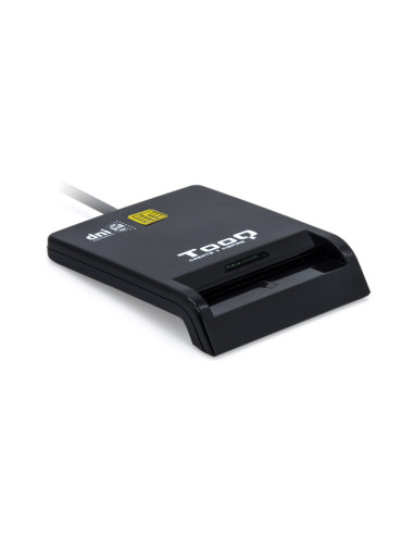 Lector de tarjetas externo tooq tqr - 211b dnie sim usb - c negro