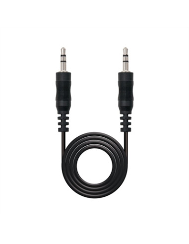 Cable audio jack 3.5mm nanocable 10m -  macho - macho -  negro