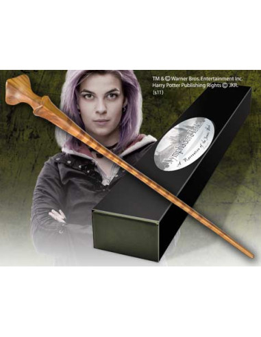 Replica the noble collection harry potter nymphadora tonks varita con caja y placa de identificacion