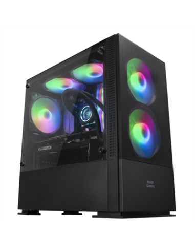 Caja ordenador mars gaming mcz premium negro micro atx 1 x 3.0 2 x usb 2.0  2 x 120mm frgb