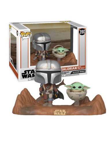 Funko pop star wars the mandalorian the mandalorian & baby yoda