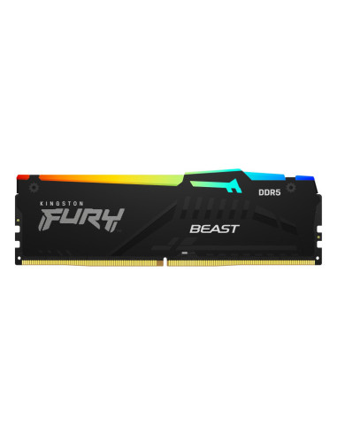 Memoria ram ddr5 32gb kingston - 5200mhz - pc5 41600 - fury beast rgb - cl40 - 1.25v