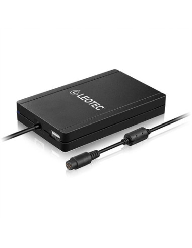 Cargador portatil automatico universal leotec 90w slim hub usb negro