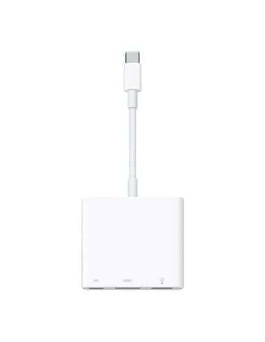 Cable adaptador usb tipo c a usb tipo a - hdmi - usb tipo c apple macho - hembra - blanco