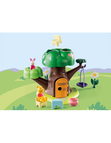 Playmobil 1.2.3 & disney winnie the pooh & piglet casa del árbol