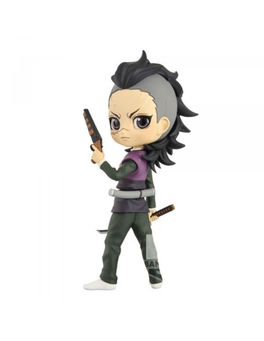 Figura banpresto q posket demon slayer kimetsu no yaiba genya shinazugawa 14cm