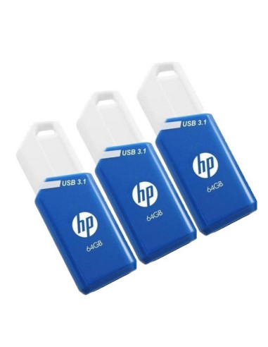 Pack de 3 memorias usb 3.1 hp x755w 64gb