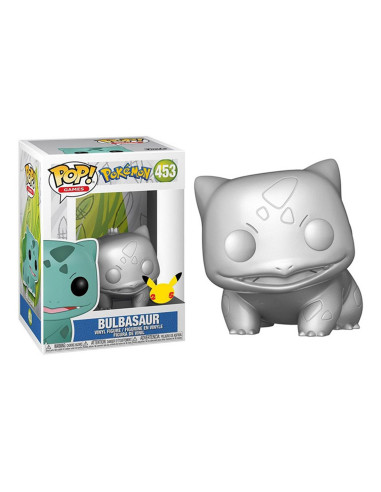 Funko pop jumbo pokemon s6 bulbasaur plateado efecto metalico 10pulgadas edicion especial exclusivo 59874