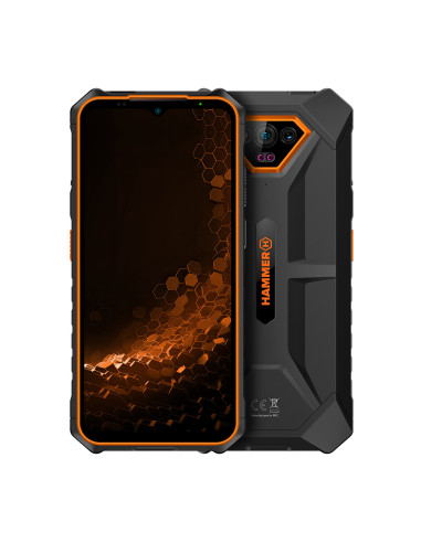 Telefono movil smartphone rugerizado hammer iron v 6gb + 6gb + 64gb naranja