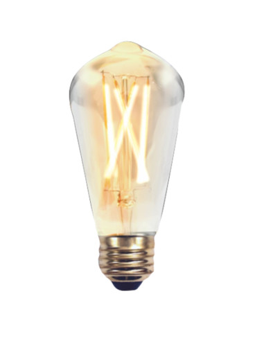 Bombilla led silver electronic filamento edison pera 2w20w -  e27 -  2.200k -  320º -  220 lm -  luz extra calida -  a++