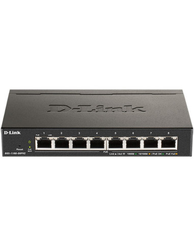 Switch d - link 8 puertos gestionable easysmart poe 64w