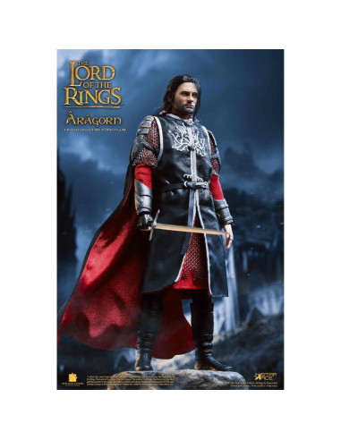 Figura star ace el señor de los anillos aragorn 2.0 version deluxe real master serie 22.5 cm