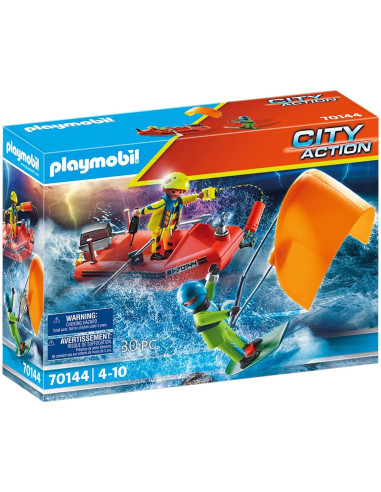 Playmobil rescate maritimo : rescate de kitsurfer con bote