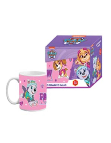 Taza gb eye ceramica rosa patrulla canina en caja de regalo