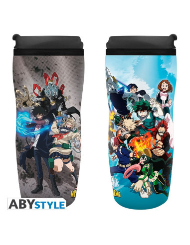 Taza de viaje abystyle my hero academia heroes y villanos