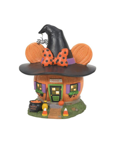 Figura decorativa enesco disney mickey & minnie minnie casa calabaza