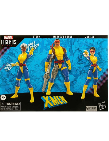 Figuras hasbro marvel legends series xmen 60 anv marvels forge -  storm -  jubilee