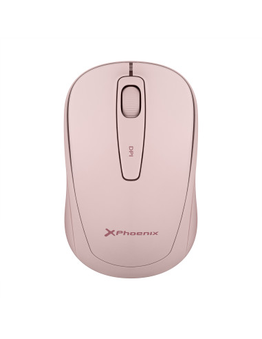 Phoenix m250 ratón inalámbrico 2.4 ghz receptor usb hasta 1600 dpi compatible con pc mac portátil color rosa