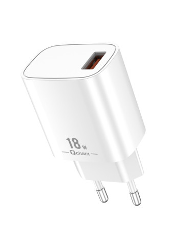 Cargador qcharx artemisia 3a 18w puerto usb blanco