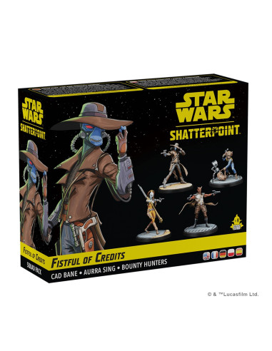 Juego de mesa star wars shatterpoint fistful of credits cad bane squad pack edad recomendada 14 años