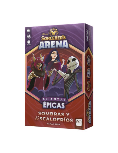 Juego de mesa disney sorcerer arena sombras y escalofrios expansion edad recomendada 13 años