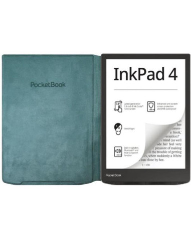 Pocketbook funda 743 flip cover verde oceano version ww para inkpad 4 - inkpad color 2 y 3