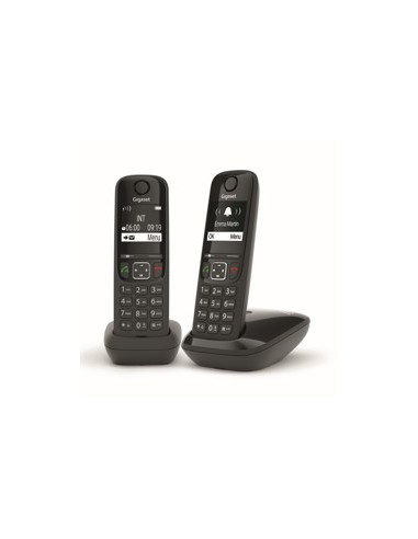 Telefono inalambrico gigaset as690 duo negro