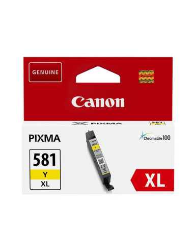 Cartucho tinta canon cli 581 y xl amarillo pixma tr7550 - tr8550 - ts6150 - ts6151 - ts8150 - ts8151 - ts8152 - ts9150 - ts9155