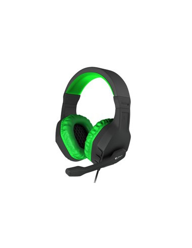 Auriculares con microfono genesis argon 200 gaming verdes mini jack 3.5mm x2