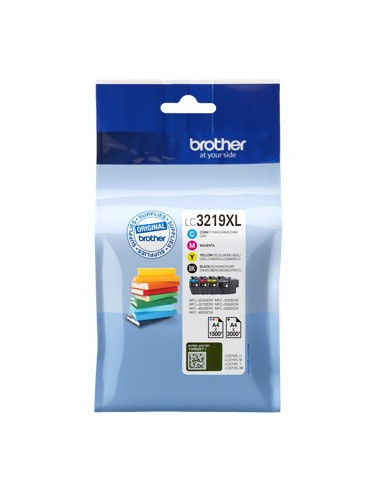 Pack cartuchos tinta brother lc3219xlval negro cian magenta amarillo 3000 paginas negro -  1500 paginas color