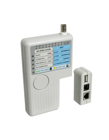 Tester probador de cables wp rj11 - rj12 - rj45 - bcn - usb